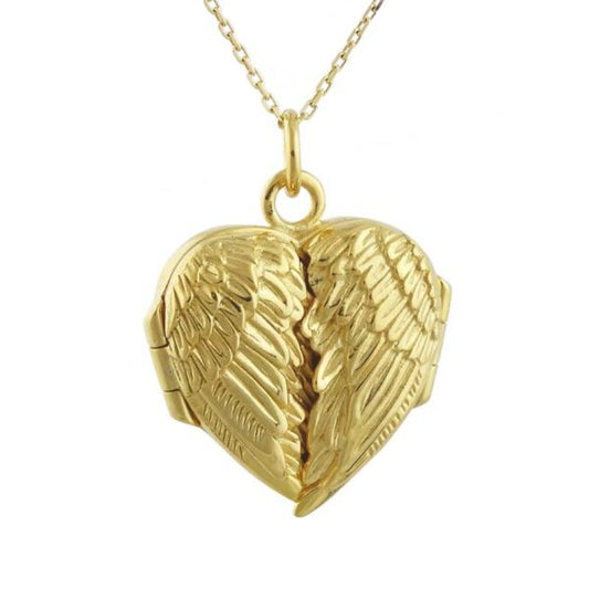 Angel wing necklace gold