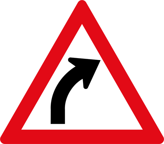 GENTLE CURVE (RIGHT) ROAD SIGN (W202)