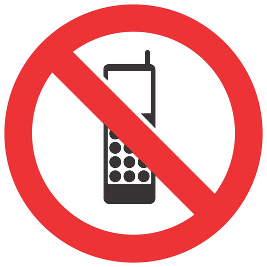 NO CELLPHONE SAFETY SIGN (PV 27)