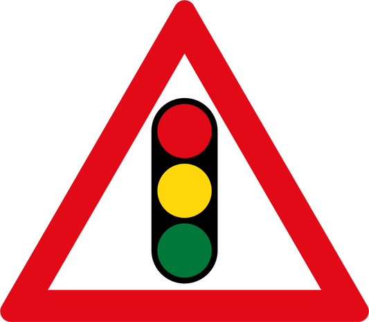 TRAFFIC SIGNALS AHEAD ROAD SIGN (W301)