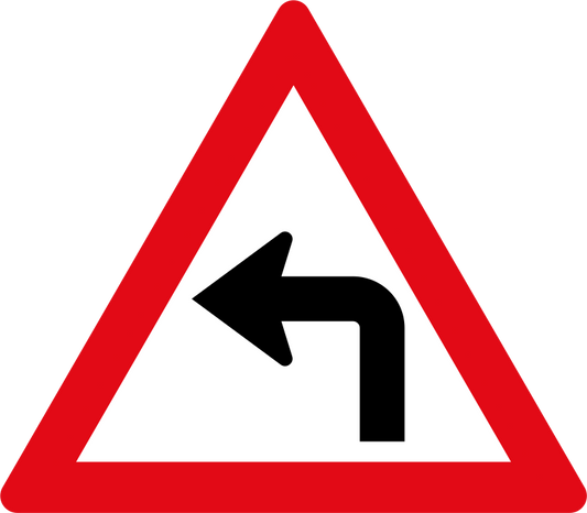SHARP CURVE (LEFT) ROAD SIGN (W205)