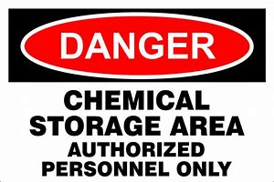 DANGER : CHEMICAL STORAGE AREA AUTHORIZED PERSONNEL ONLY SIGN (DAN022)