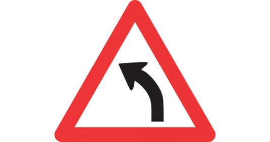 GENTLE CURVE (LEFT) ROAD SIGN (W203)