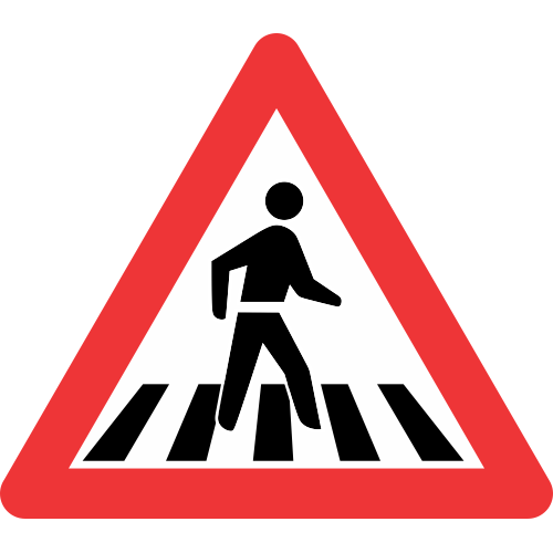 PEDESTRIAN CROSSING ROAD SIGN (W306)