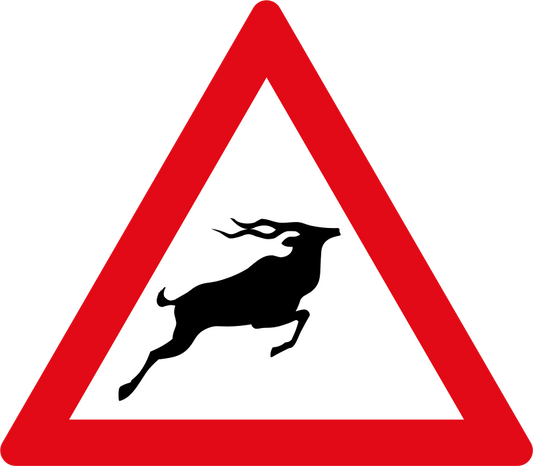 WILD ANIMALS AHEAD ROAD SIGN (W313)